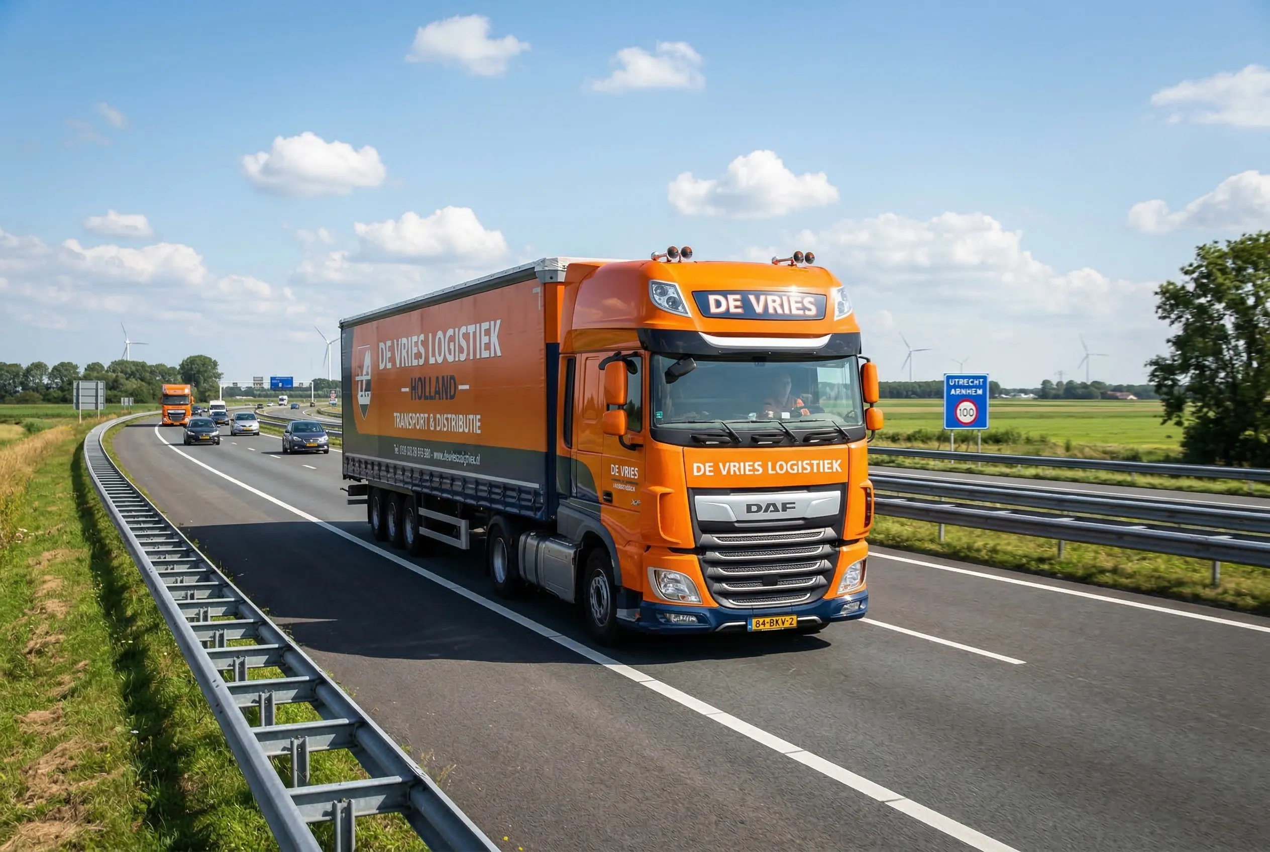 Vrachtwagen op de snelweg